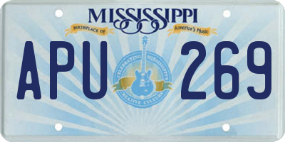 MS license plate APU269