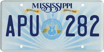MS license plate APU282