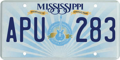 MS license plate APU283