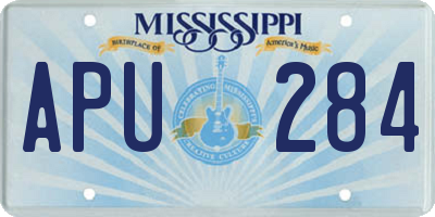MS license plate APU284