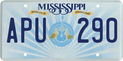 MS license plate APU290