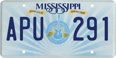MS license plate APU291