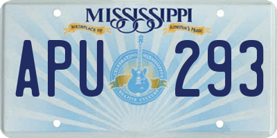 MS license plate APU293