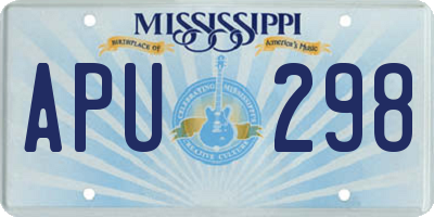 MS license plate APU298