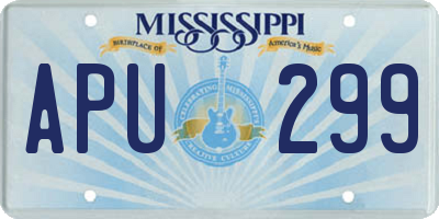 MS license plate APU299
