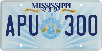 MS license plate APU300
