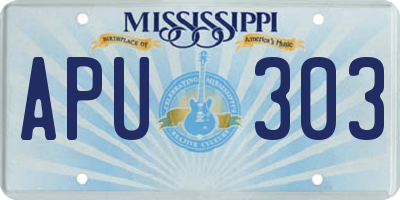 MS license plate APU303
