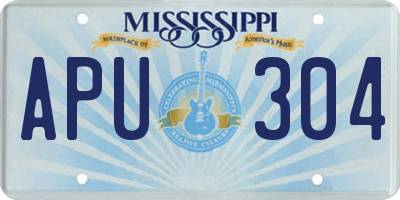 MS license plate APU304