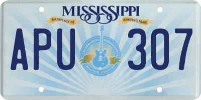 MS license plate APU307