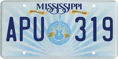 MS license plate APU319
