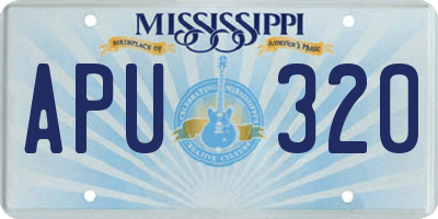 MS license plate APU320