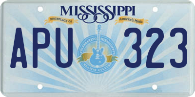 MS license plate APU323
