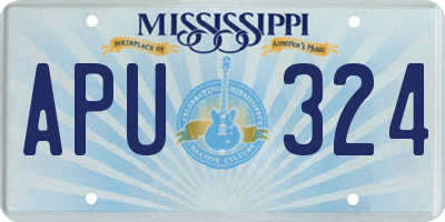 MS license plate APU324