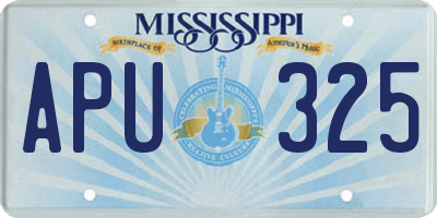 MS license plate APU325