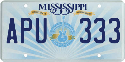 MS license plate APU333