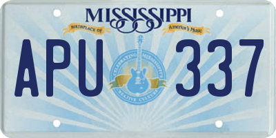 MS license plate APU337