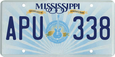 MS license plate APU338