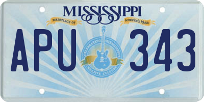 MS license plate APU343