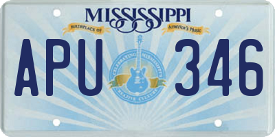 MS license plate APU346