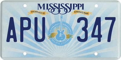 MS license plate APU347