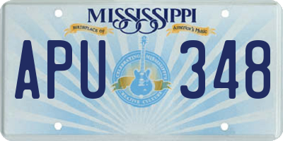 MS license plate APU348