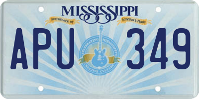 MS license plate APU349