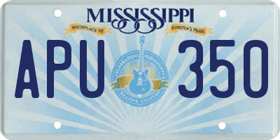 MS license plate APU350