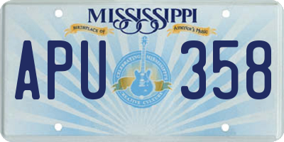 MS license plate APU358