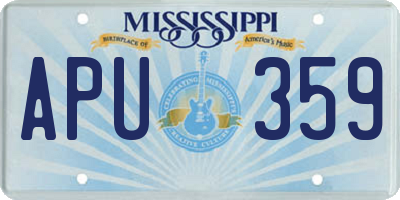 MS license plate APU359