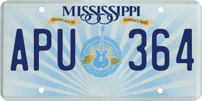 MS license plate APU364