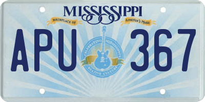 MS license plate APU367