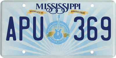MS license plate APU369