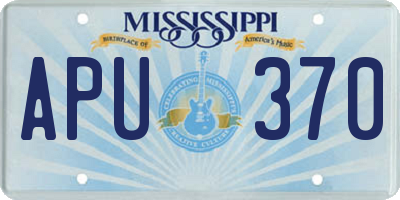 MS license plate APU370