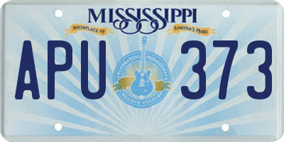 MS license plate APU373