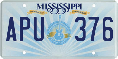 MS license plate APU376