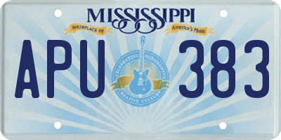 MS license plate APU383