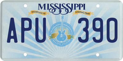 MS license plate APU390