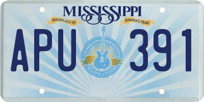 MS license plate APU391