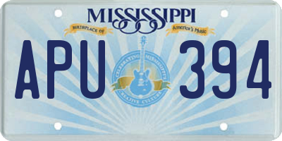 MS license plate APU394