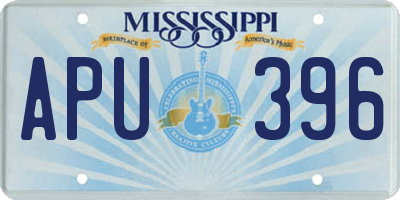 MS license plate APU396