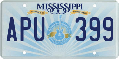 MS license plate APU399