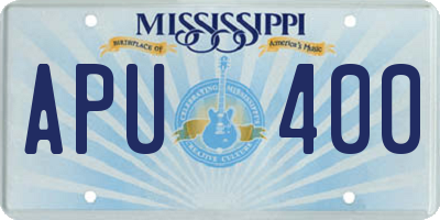 MS license plate APU400