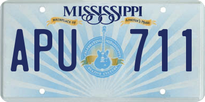 MS license plate APU711