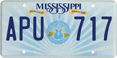 MS license plate APU717