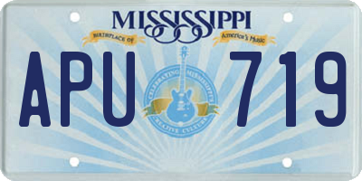 MS license plate APU719