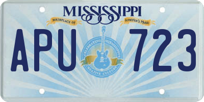 MS license plate APU723