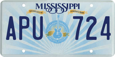 MS license plate APU724