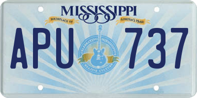 MS license plate APU737