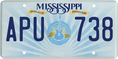 MS license plate APU738