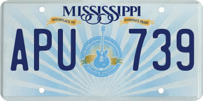 MS license plate APU739